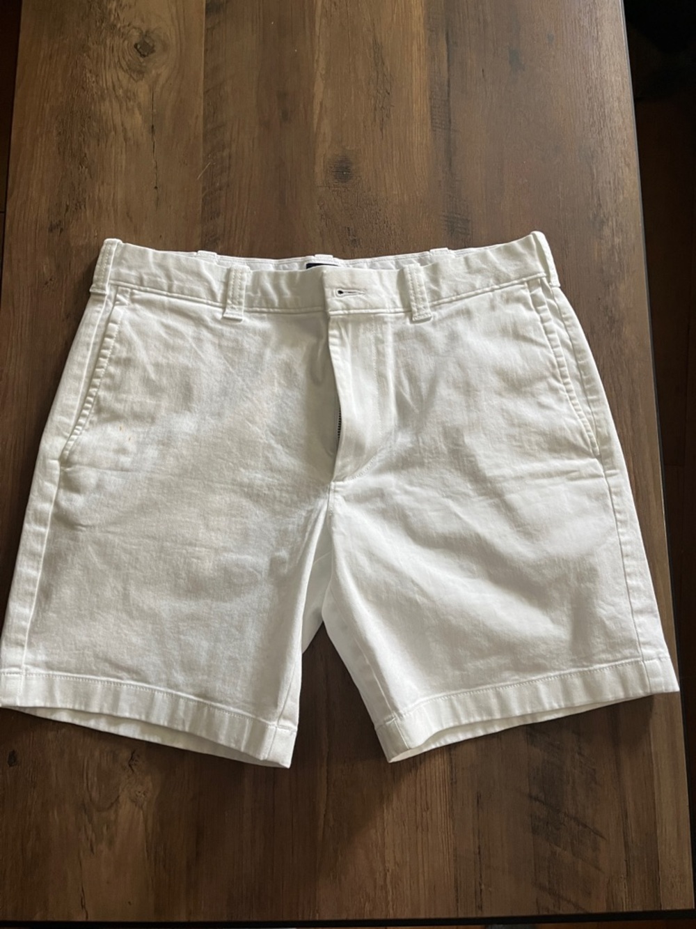 J. Crew White Flat-Front Cotton Shorts